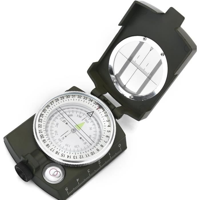 Boussole de navigation extérieure Compas Flip Tableau de bord multifonction Outils de plein air Boussole de navigation extérieure Compas Flip Tableau de bord multifonction Outils de plein air