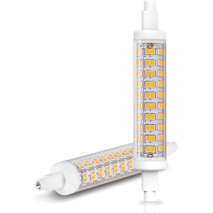 R7s LED 8W 118mm blanc chaud 2700K, ampoule R7s douille non dimmable ...