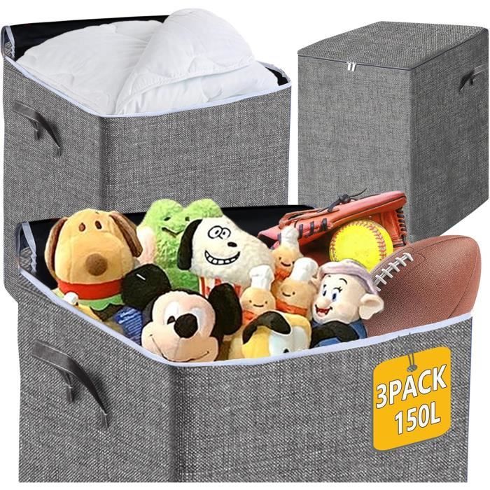 Boîtes De Rangement Pliantes Pour Draps Et Vêtements - 3 Pièces Avec étiquettes, Pour Armoire Ou Sous Le Lit