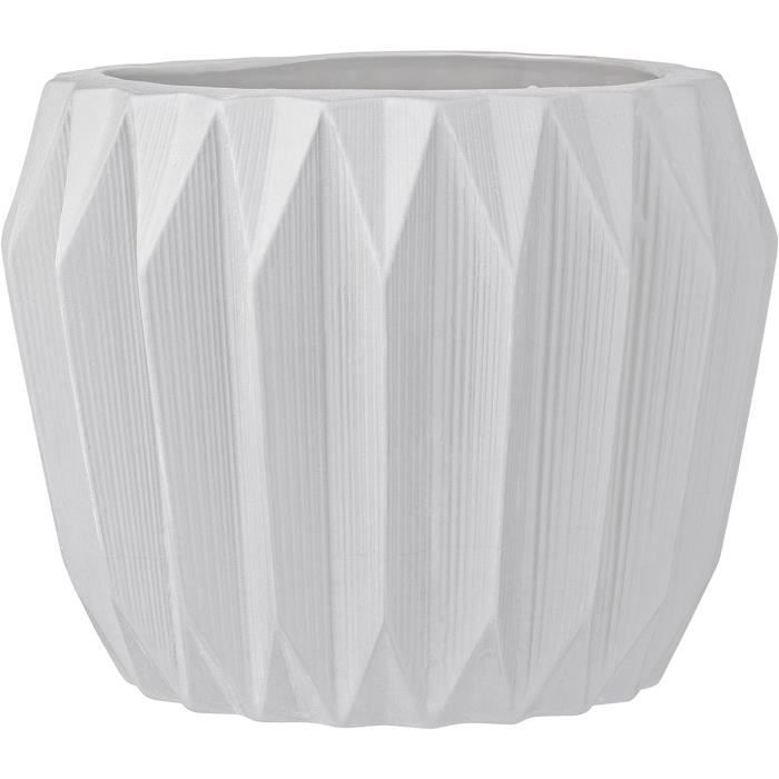 POT À FLEURS, PIERRE BLANCHE, Ø 7¾
