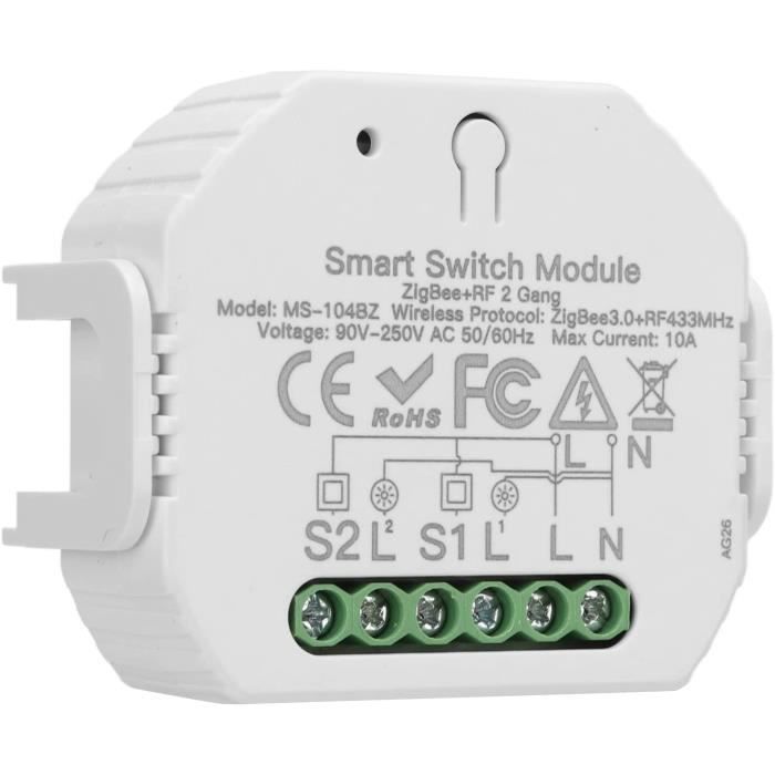 Smart Dimmer Switch Interrupteur d'éclairage sans fil, 90250V 2 voies — free download