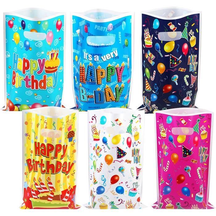Lot de 30 Sacs Anniversaire Enfant, Sachets Anniversaire Garcon et