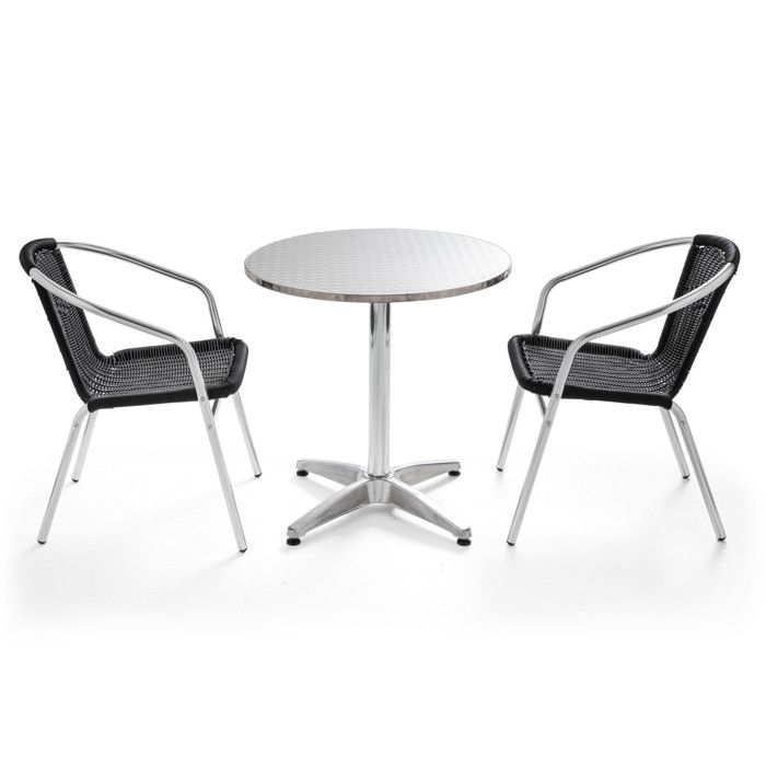 Table De Jardin Ronde En Aluminium Et 2 Fauteuils Ensemble Pour Terrasse 2 Personnes Achat Vente Ensemble Table Et Chaise De Jardin Table Ronde En Alu 2 Fauteuils Cdiscount