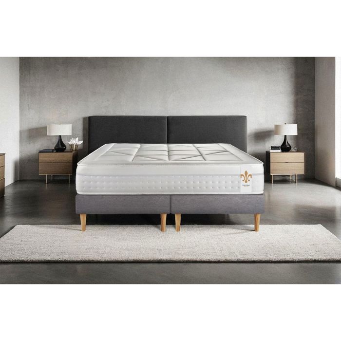 Ensemble Le Vingt-Huit 180 x 200 cm double sommiers Gris