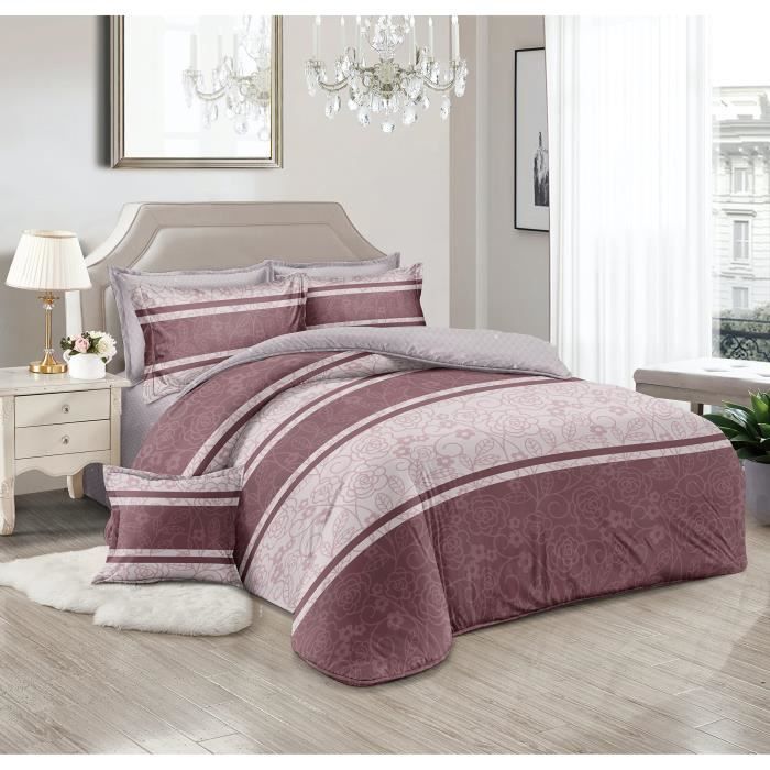 Couette Chaude 600 GSM 220x240 Cm - Microfibre Douce, Garnissage Fibres Creuses, Avec 2 Taies