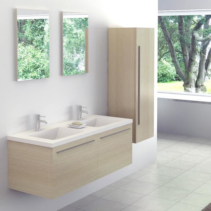 Ensemble Meuble Salle De Bains Double Vasque Colonne Coloris