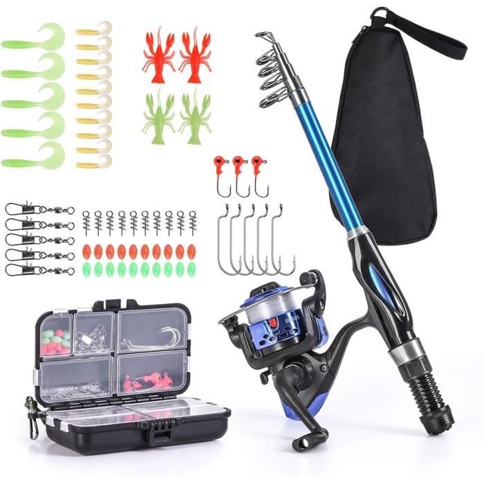 Canne À Pêche Télescopique Et Moulinet,Canne À Pêche Télescopique En