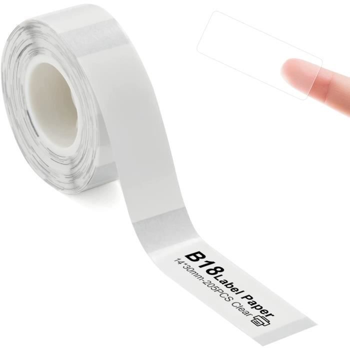 Ruban d'étiqueteuse compatible avec Niimbot B18, papier