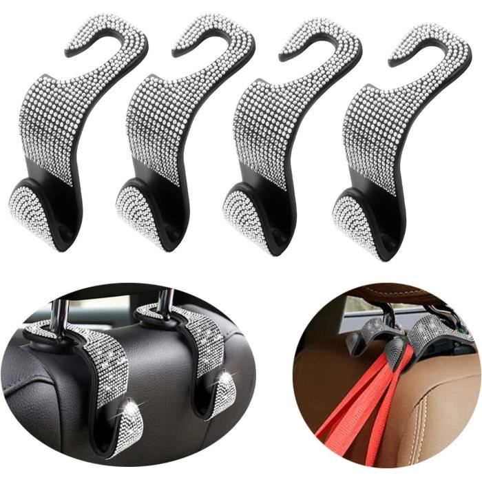 Crochets De Siège De Voiture, Crochets De Siège De Voiture Pour Appui Tete Porte Sac De Voiture Rotatif Cintre Appui Tete Sur Siege Arriere D 98180269