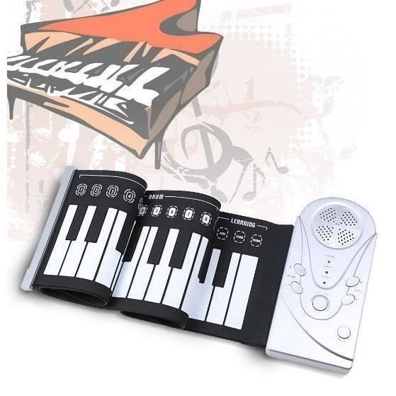 clavier de piano en silicone souple pliable pour enfants et adultes Clavier de piano /à enroulement 49 touches