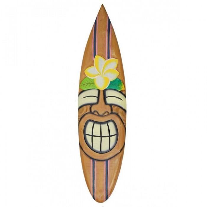 Décoration Planche de surf 100 cm avec Bali PAYSAGE Palmiers Surfeur Motif bois dur Mers du Sud 