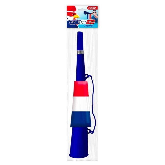 Lot De 3 Vuvuzelas Bleues - Corne Fan Foot 48cm