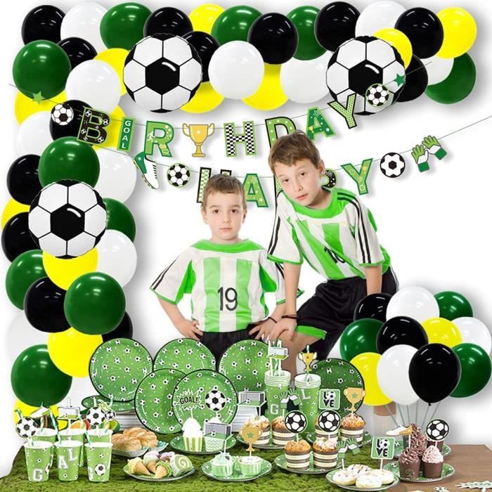 Easy Joy Soccer Theme Decorations De Football Ensemble De Fournitures De Fete D Anniversaire Ballon Arche Guirlande Gateau To 1194 Cdiscount Maison