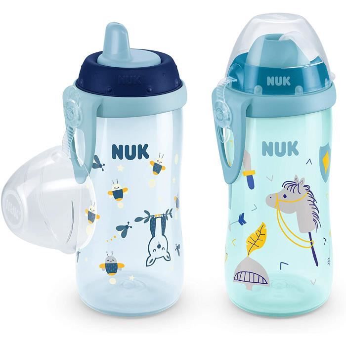 Nuk Night Day Set De 2 Biberons D Apprentissage Pour Enfant Avec Effet Lumineux Gourde Flexible Avec Paille Anti Fuite 300 M Cdiscount Puericulture Eveil Bebe