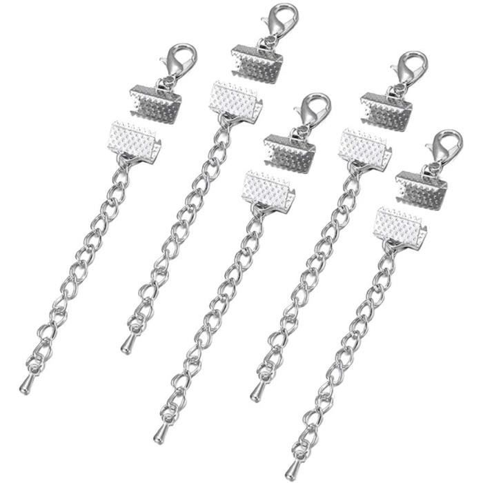B Baosity 10 Pièces Fermoirs Magnétiques Pince à Homard Attaches Fermoirs pour Bijoux Cuir Cordon Colliers Bracelets 