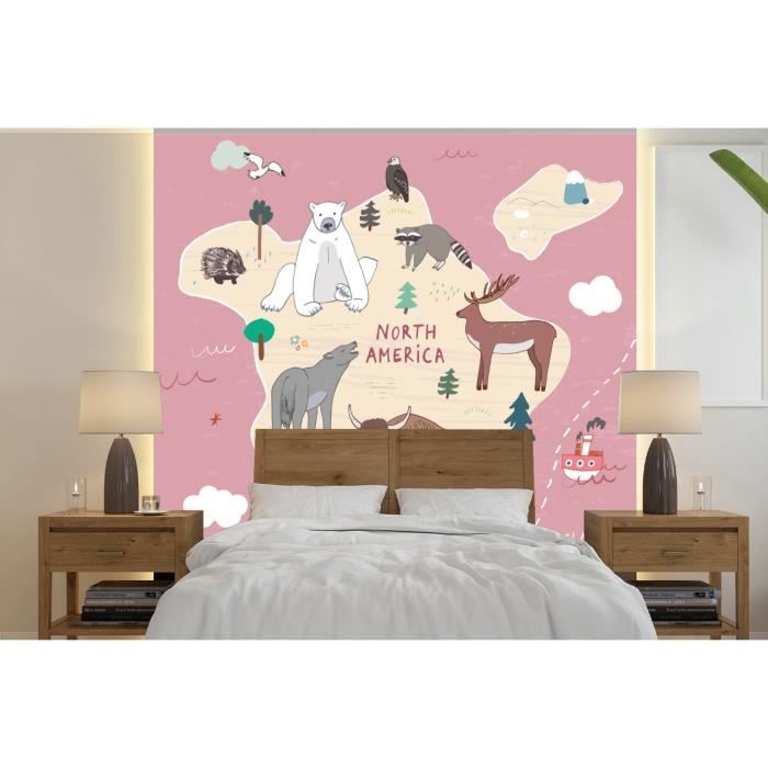 Papier Peint Ferme Enfants - Motif Tracteur Et Animaux, Vinyle 350g, 600x400 Cm
