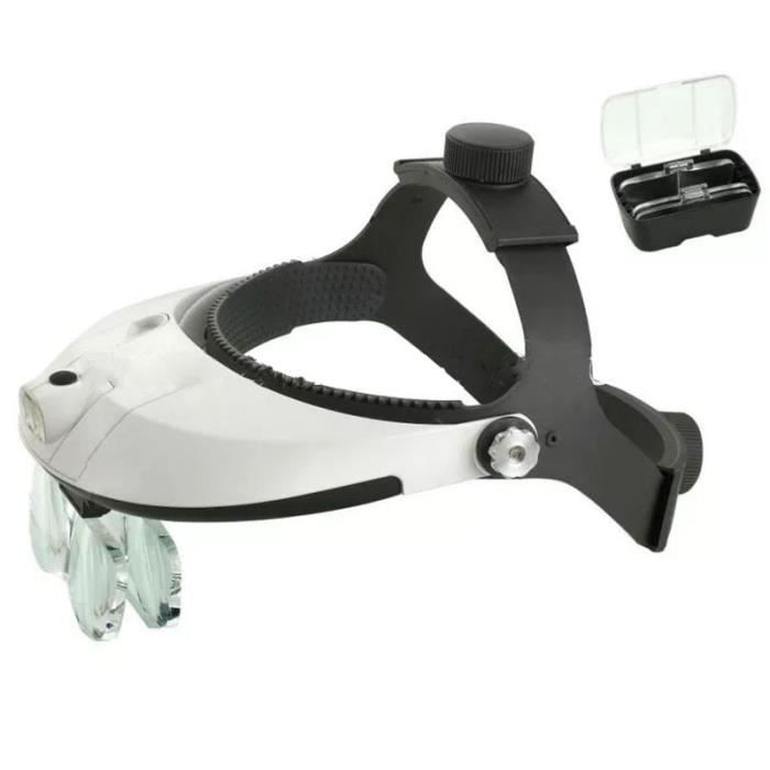 Loupe eclairante pour broderie,lunette loupe avec lumiere,casque loupe