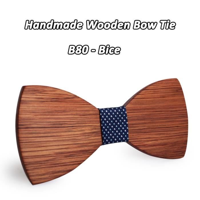 couleur b80 nœud papillon en bois, pour homme, accessoire simple, costume, idéal pour mariage, business et oc