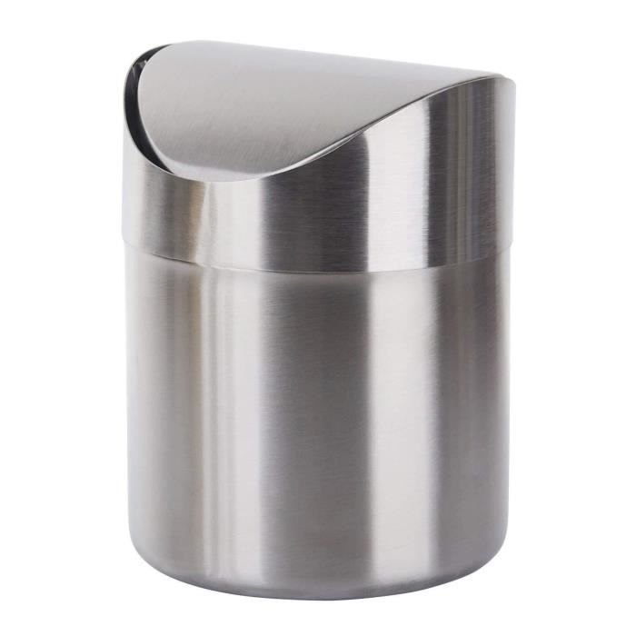 Twfric Mini Poubelle De En Acier Inoxydable Avec Couvercle De Balancoire Pratique Pour Bureau Cuisine Salle De Bain Conteneur Achat Vente Poubelle Corbeille Twfric Mini Poubelle De En Cdiscount