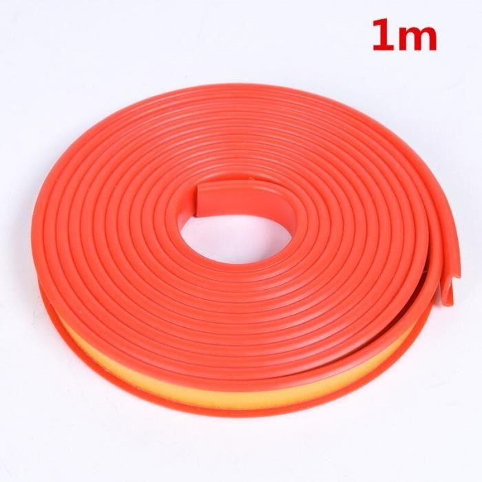 Bande De Chant En U En Silicone Noir – Largeur 10 Mm, Longueur 3 M | Autocollante, Protection Bords Meubles | Antichoc, Facile à Poser