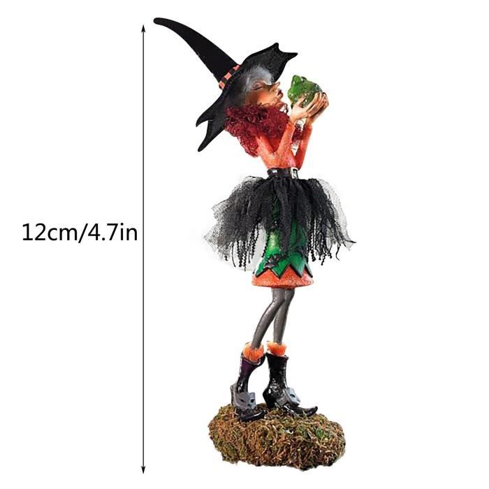 Statue Sorcière Halloween - Résine - 30 Cm - Décoration Gothique Ou Collection - Détails Peints à La Main