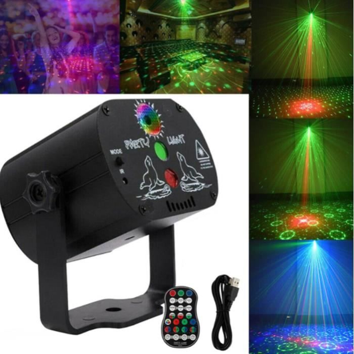 Lampe de scène Mini lampe laser USB avec télécommande LED Stage Flash KTV Home Entertainment Lumières décoratives