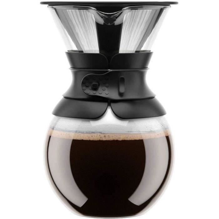 POUR OVER - Cafetière BODUM , filtre permanent maille inox, 1.0 l, 8 tasses