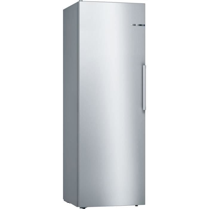 Réfrigérateur pose-libre - BOSCH KSV33LEP SER4 - 1 porte - 324 L - H176xL60xP65 cm - Inox