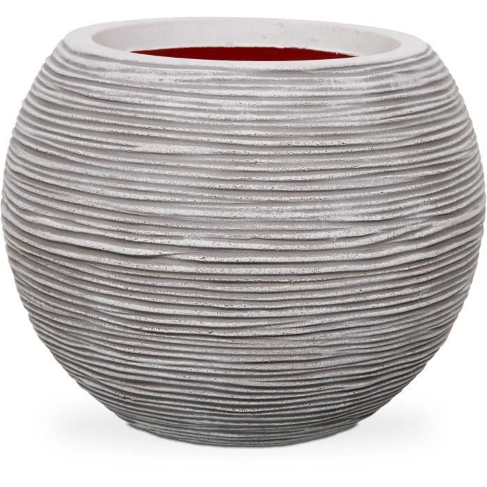 Capi Pot à fleurs Nature Rib rond 40 x 32 cm KOFI270 424219