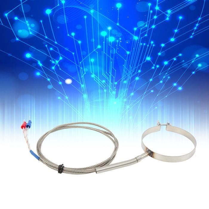 Fil Thermocouple Tressé Inox 3m - PT101-Type, AWG24, Isolation Jusqu'à 315°C - Pour Sonde Et Capteur