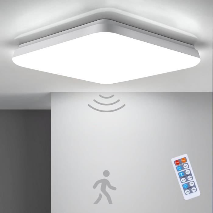 Yafido Plafonnier LED Avec Détecteur Radar 18W - Lumière Intelligente Réglable 3000K-6000K Pour Salle De Bain, Garage, Couloir