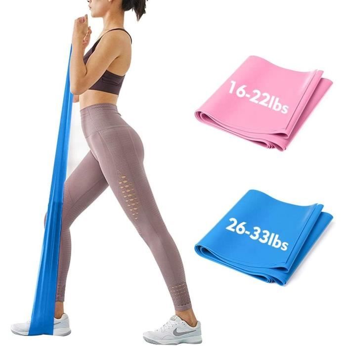 Set De 5 Bandes De Résistance En Latex - Pour Fitness, Yoga, Pilates - Renforcement Musculaire Complet