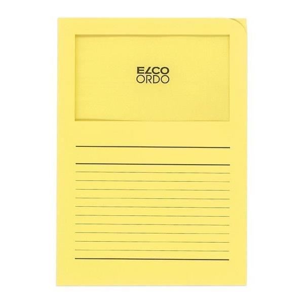 100 Pochettes Intérieures Formelles Avec Fenêtre - Format DIN Lang (110x220 Mm) - Marque MASHPAPER, Jaune