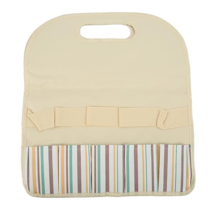 Sac De Rangement Outils Jardin - Tissu Oxford 600D - Poches Multiples - Portable Gris