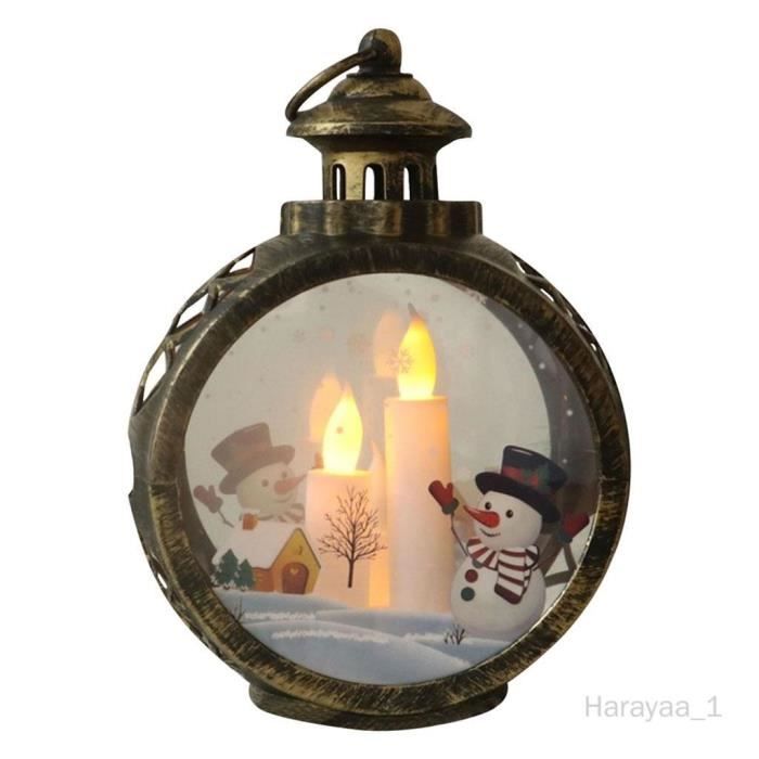 Lot 4 Lanternes De Noël LED Bougies - Décoration Festive Intérieur Extérieur Avec Batterie