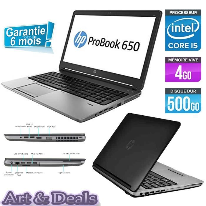 Ordinateur portable HP ProBook 650 G1 - Core i3 - RAM 8Go - SSD