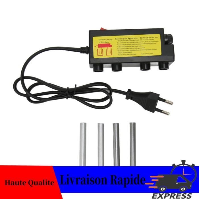 Testeur D'eau Par électrolyse - 4 Tiges Métalliques, Protection Anti-fuite, Prise UE