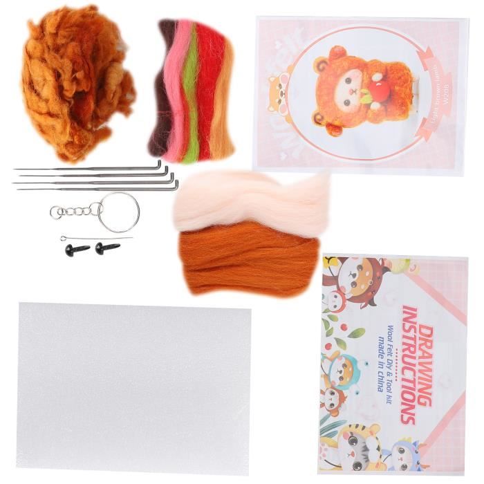 Kit Feutrage à L'aiguille Pour Poupées De Noël – Accessoires Débutant, Aiguilles, Tampon Mousse, Tissu Feutre Inclus