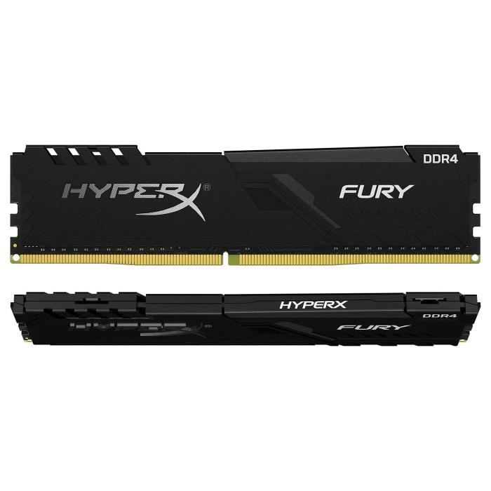 Vente Memoire PC HyperX Fury 64 Go (2x 32 Go) DDR4 3000 MHz CL16 - Kit Dual Channel 2 barrettes de RAM DDR4 PC4-24000 - HX430C16FB3K2/64 ( Catégorie pas cher