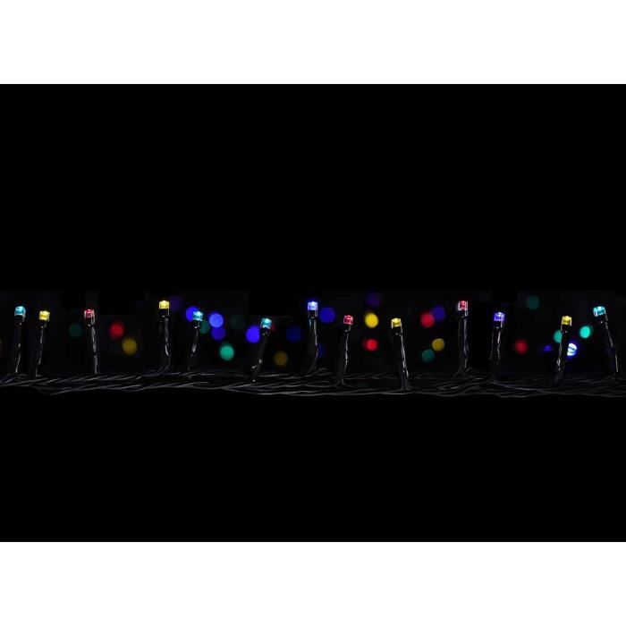 Guirlande extérieure programmable - LED - FEERIC LIGHT & CHRISTMAS - 96 LED multicolore - Pile - 7m