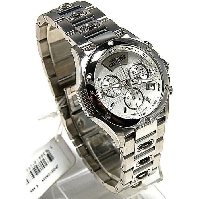MONTRE HOMME Jean Paul Gaultier SWISS MADE CHRONO et DATE Résistance à Leau 100 M JPG0103005