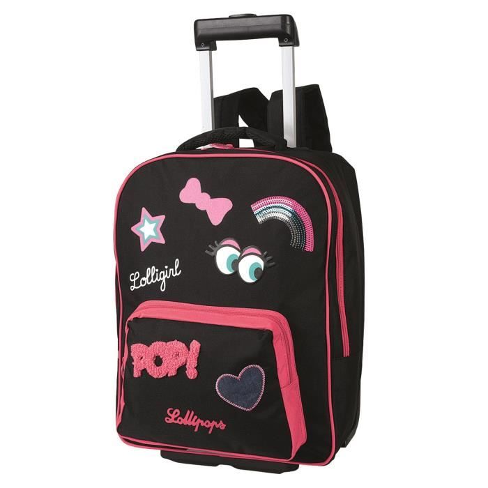 LITTLE LOLLIPOPS Sac a dos 2 compartiments Primaire Fille 43 cm Noir Cdiscount Bagagerie Maroquinerie
