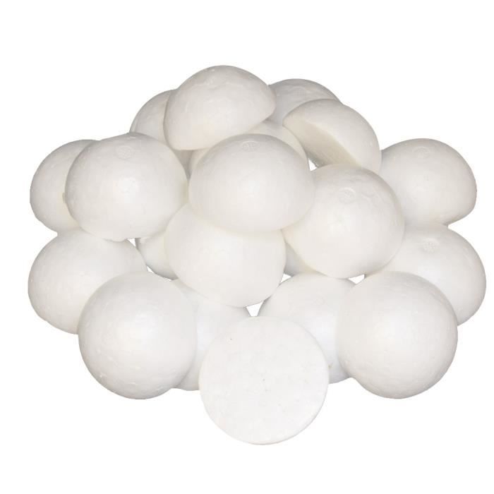 Lot De 100 Boules De Mousse Blanche Diamètre 3 Cm - Pour DIY, Décorations, Artisanat Créatif - 5