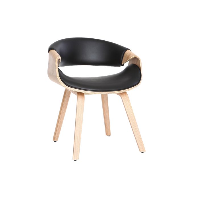 Miliboo - Chaise design noir et bois clair ARAMIS Miliboo - Chaise design noir et bois clair ARAMIS