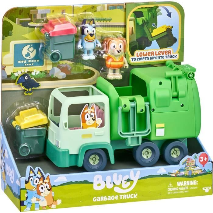 Bluey Le Camion poubelle de Bluey Figurines incluses Jouet Moose Toys Pour enfants de et plus