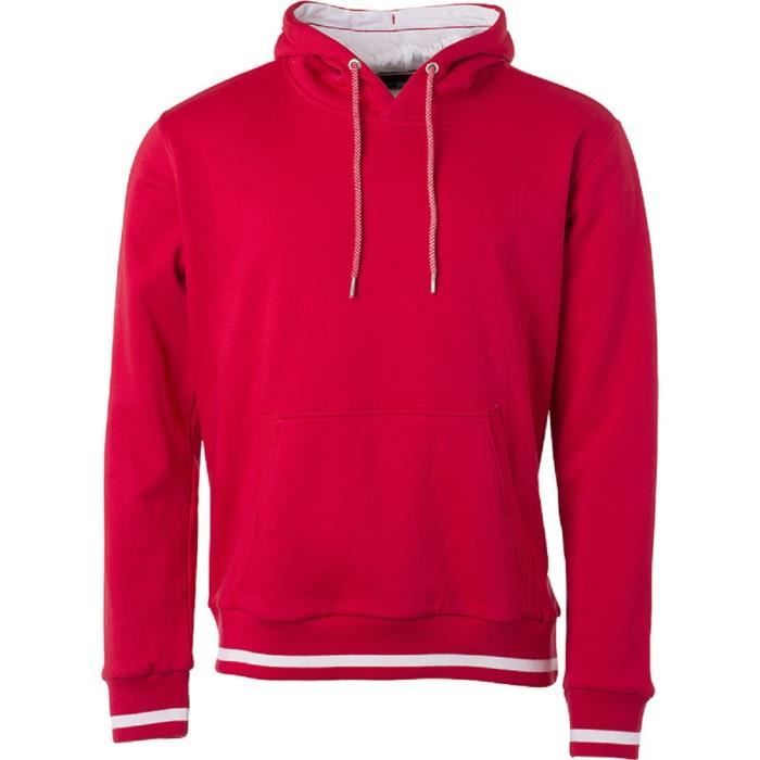 Sweat shirt capuche homme JN778 rouge Rouge Cdiscount Pr t