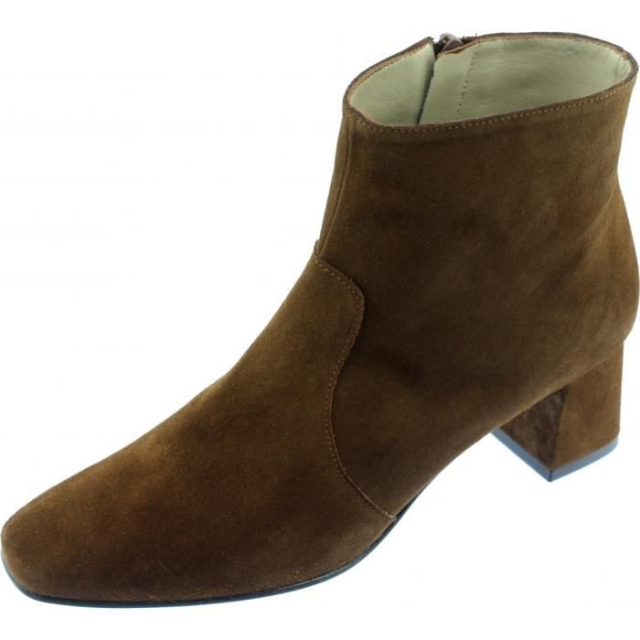 Bottines souples daim femme clearance