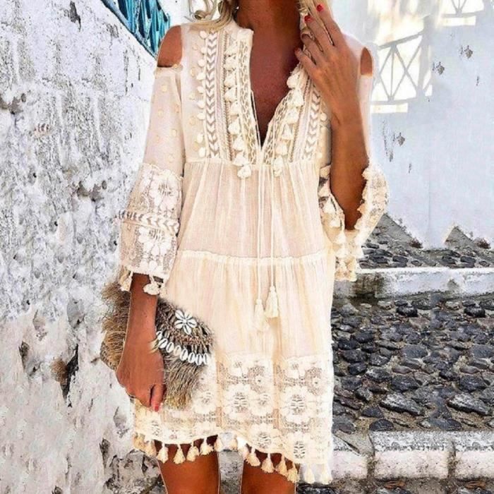 Robe Dentelle Boheme Achat Vente Pas Cher