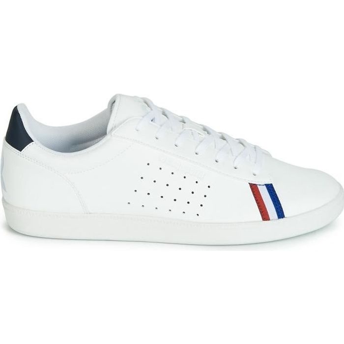 Basket Le Coq Sportif Court one Bleu Homme - LE COQ SPORTIF - Lacets -  Textile Bleu - Cdiscount Chaussures