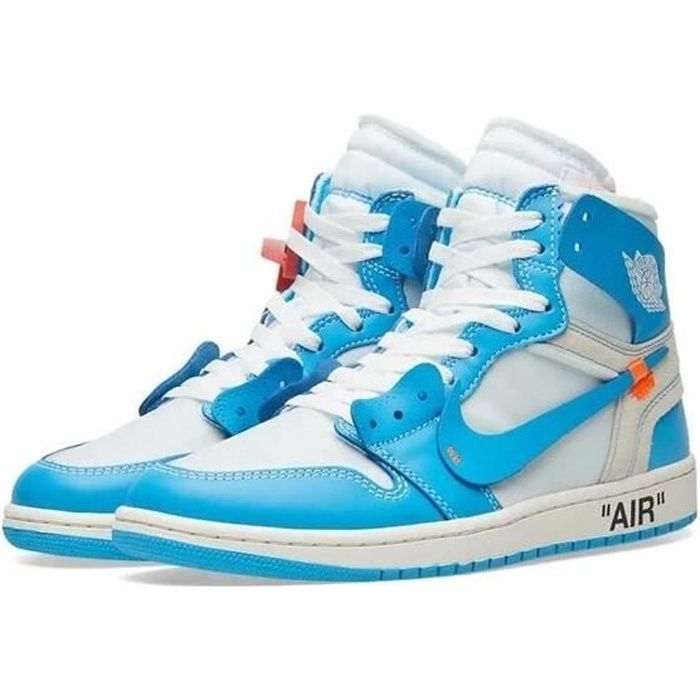 Nike Air Jordans 1 Retro High Off White Air Jordans One AJ1 Pas Cher pour  Homme Femme Bleu - Cdiscount Sport